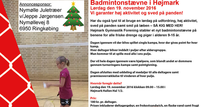 Badmintonstævne den 19 november