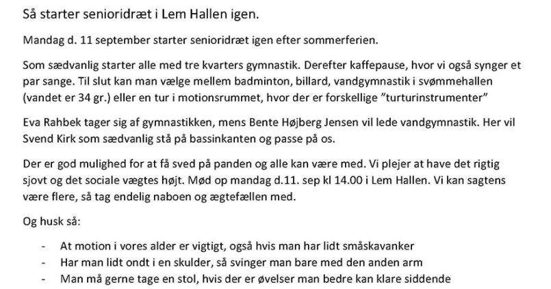 Senior idræt 2017