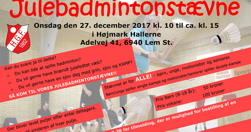 Julebadmintonstævne 27 december 2017