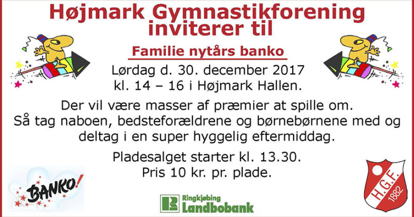 HGF Familie Nytårs banko 30. december