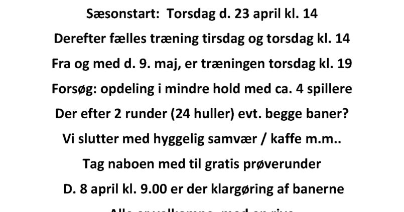 Krolf sæson 2019