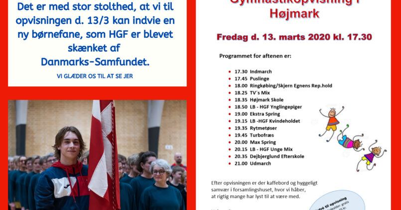 Gymnastikopvisning i Højmark 13.marts 2020